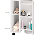 Ver imagem 5 de Gabinete de Coluna Banheiro e Lavabo com Rodinhas Lux Branco