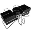 Ver imagem 3 de Kit 3 Porta Sachês de Mesa Açúcar Guardanapo Adoçante Mexedor Saquinhos de Chá Preto