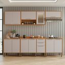 Ver imagem 2 de Cozinha Compacta para Cooktop 6 Peças 12 Portas 2 Gavetas Paris Sallêto Móveis