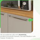 Ver imagem 6 de Cozinha Compacta para Cooktop 6 Peças 12 Portas 2 Gavetas Paris Sallêto Móveis