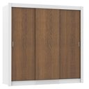 Ver imagem 2 de Guarda-Roupa Casal Madesa Lyon 3 Portas de Correr 2 Gavetas Branco/Rustic Cor:Branco/Rustic