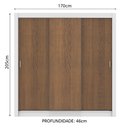 Ver imagem 3 de Guarda-Roupa Casal Madesa Lyon 3 Portas de Correr 2 Gavetas Branco/Rustic Cor:Branco/Rustic