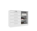 Ver imagem 2 de Cômoda para Quarto 2 Portas 5 Gavetas - Istambul-Neve - Tcil Móveis