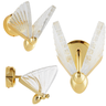 Luminária Arandela Parede 24cm Borboleta Dourada 7 Watts 3 Cores Metálica Gimpo Kjbd-083-gold - 2
