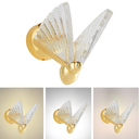 Ver imagem 4 de Luminária Arandela Parede 24cm Borboleta Dourada 7 Watts 3 Cores Metálica Gimpo Kjbd-083-gold
