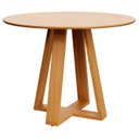 Ver imagem 3 de Mesa de Jantar Redonda 4 Lugares 105cm x 105cm Base em X 100% MDF Carvalho Rose