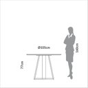 Ver imagem 4 de Mesa de Jantar Redonda 4 Lugares 105cm x 105cm Base em X 100% MDF Carvalho Rose