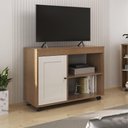 Ver imagem 1 de Rack para Tv 42 Pol 1p 91 Cm com Rodízios Cinamomo Off White Arly Cinamomo Off White