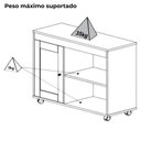 Ver imagem 5 de Rack para Tv 42 Pol 1p 91 Cm com Rodízios Cinamomo Off White Arly Cinamomo Off White