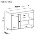 Ver imagem 4 de Rack para Tv 42 Pol 1p 91 Cm com Rodízios Cinamomo Off White Arly Cinamomo Off White