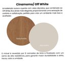 Ver imagem 7 de Rack para Tv 42 Pol 1p 91 Cm com Rodízios Cinamomo Off White Arly Cinamomo Off White