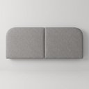 Ver imagem 2 de Cabeceira Painel Modular Bruma LED Cama Casal e Queen 160cm Orgânica Linho Cinza - Desk Design