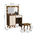 Ver imagem 2 de Penteadeira com Assento Pitsburgo Malbec Off White