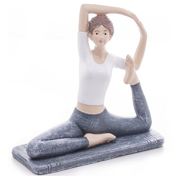 Figura Decorativa em Resina Yoga 14 X 5,5CM WOLFF