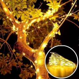 Kit Fio de Fada Micro Led Pilha 50 Lâmpadas Branco Quente Fixa 5 Metros 4 Unidades - Master Christma - 4