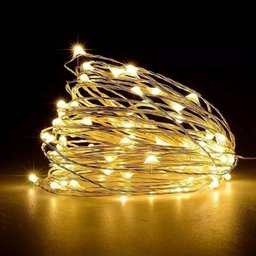 Kit Fio de Fada Micro Led Pilha 50 Lâmpadas Branco Quente Fixa 5 Metros 4 Unidades - Master Christma - 2