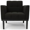 Ver imagem 6 de Poltrona Decorativa Base Madeira Preto Ana Suede Preto - Ibiza