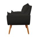 Ver imagem 4 de Kit 2 Poltrona Decorativa Opala Pés Palito Sued Preto - Kimi Design