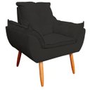 Ver imagem 5 de Kit 2 Poltrona Decorativa Opala Pés Palito Sued Preto - Kimi Design