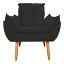 Ver imagem 3 de Kit 2 Poltrona Decorativa Opala Pés Palito Sued Preto - Kimi Design