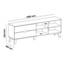Ver imagem 3 de Rack Verona Aparador Bancada para Tv 75 Off White / Pinho