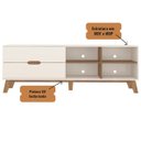 Ver imagem 6 de Rack Verona Aparador Bancada para Tv 75 Off White / Pinho