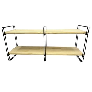 Nicho Prateleira Pinus 25 Cm X 90 Cm - Super Luxo C/suporte Preto