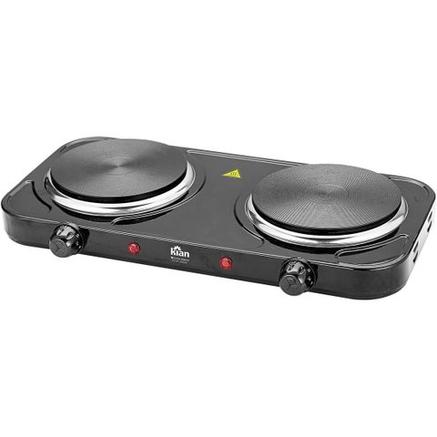 Kian - Fogão Elétrico Chapa Dupla 127V Preto Fg-101