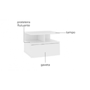 Ver imagem 4 de Mesa De Cabeceira Flutuante 1 Gaveta Preto Em Mdf