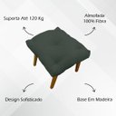 Ver imagem 3 de Puff Decorativo Retangular para Sala Penteadeira Marty Linho