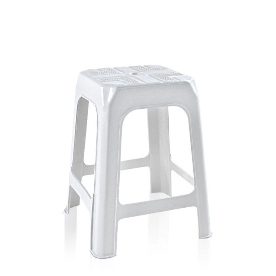 Kit 4 Banquetas Plástica para Área e Jardins Branca Arqplast - 2