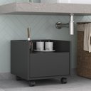 Ver imagem 1 de Gabinete Armário Banheiro 40 cm com Rodízios Multimóveis MP5035 Preto