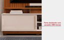 Ver imagem 3 de Estante Home Theaters para Salas Atenas C/pés - Élpis Móveis - Freijó/off White