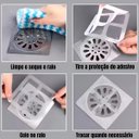 Ver imagem 3 de Kit 50 Filtro Adesivo Ralo Banheiro Retém Cabelo Descartável