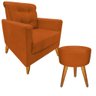 Poltrona Decorativa + Puff Redondo TLL RLS Decor - Terracota - 2
