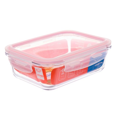 Pote de Vidro Hermético 1,0L Retangular Invicta