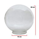 Ver imagem 2 de Poste de Jardim P23/1 com Globo de Vidro Transparente 15x28 2,16m em Aço Fosfatizado Branco