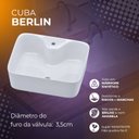 Ver imagem 3 de Cuba Sobrepor Banheiro de Cerâmica Berlim Pia Mármore Sintético