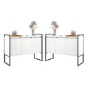 Ver imagem 1 de Armario Industrial 3 Portas Balso Conjunto 2 Peças - Branco