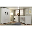 Ver imagem 1 de Quarto Completo com Berço 3x1 com Rodízios Multimóveis Pimpolho FG3011 Branco