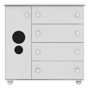 Ver mais imagens de Quarto Completo com Berço 3x1 com Rodízios Multimóveis Pimpolho FG3011 Branco
