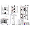Ver imagem 2 de Quarto Completo com Berço 3x1 com Rodízios Multimóveis Pimpolho FG3011 Branco