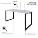 Ver imagem 5 de Mesa Diretor 150x70x75cm Yon YOME7150 Branco Tx - Est.Preta