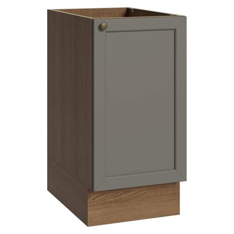 Balcão de Cozinha 40 cm 1 Porta (sem Tampo) Rustic/Cinza Vik Madesa