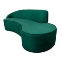 Ver imagem 7 de Sofá Decorativo 3 Lugares 210cm Abby Encosto Esquerdo Curvo Veludo Verde G15 - Gran Belo