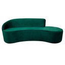 Ver imagem 2 de Sofá Decorativo 3 Lugares 210cm Abby Encosto Esquerdo Curvo Veludo Verde G15 - Gran Belo
