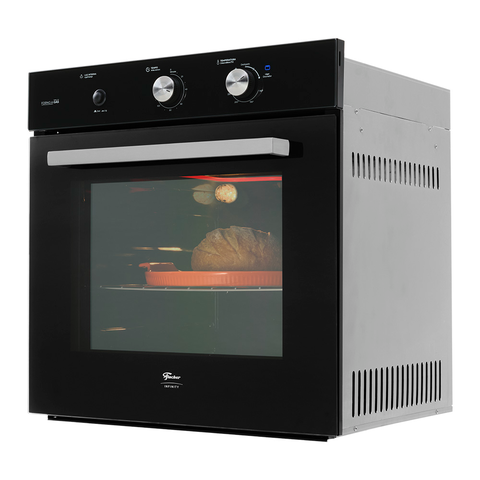 Forno a Gás de Embutir Fischer Infinity 78l com Grill Preto 127v