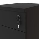 Ver imagem 5 de Gaveteiro Volante com Chave 36cm com 2 Gavetas e 1 Pasta Suspensa F5 Office