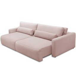 Sofá Retrátil Reclinável para Sala de Estar Living 210cm Sevilha F04 Veludo Rosê - Lyam Decor - 8