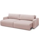 Ver imagem 1 de Sofá Retrátil Reclinável para Sala de Estar Living 210cm Sevilha F04 Veludo Rosê - Lyam Decor